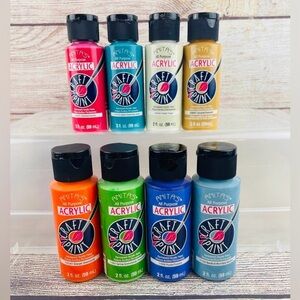 Set Of 8 Rustoleum Anita’s All Purpose Acrylic 2oz Paints For Crafts NEW